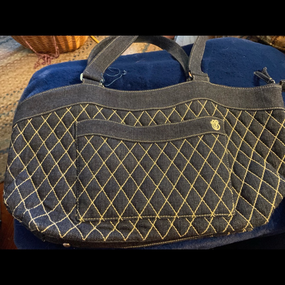 Vera Bradley Denim Quilted Tote NWOT